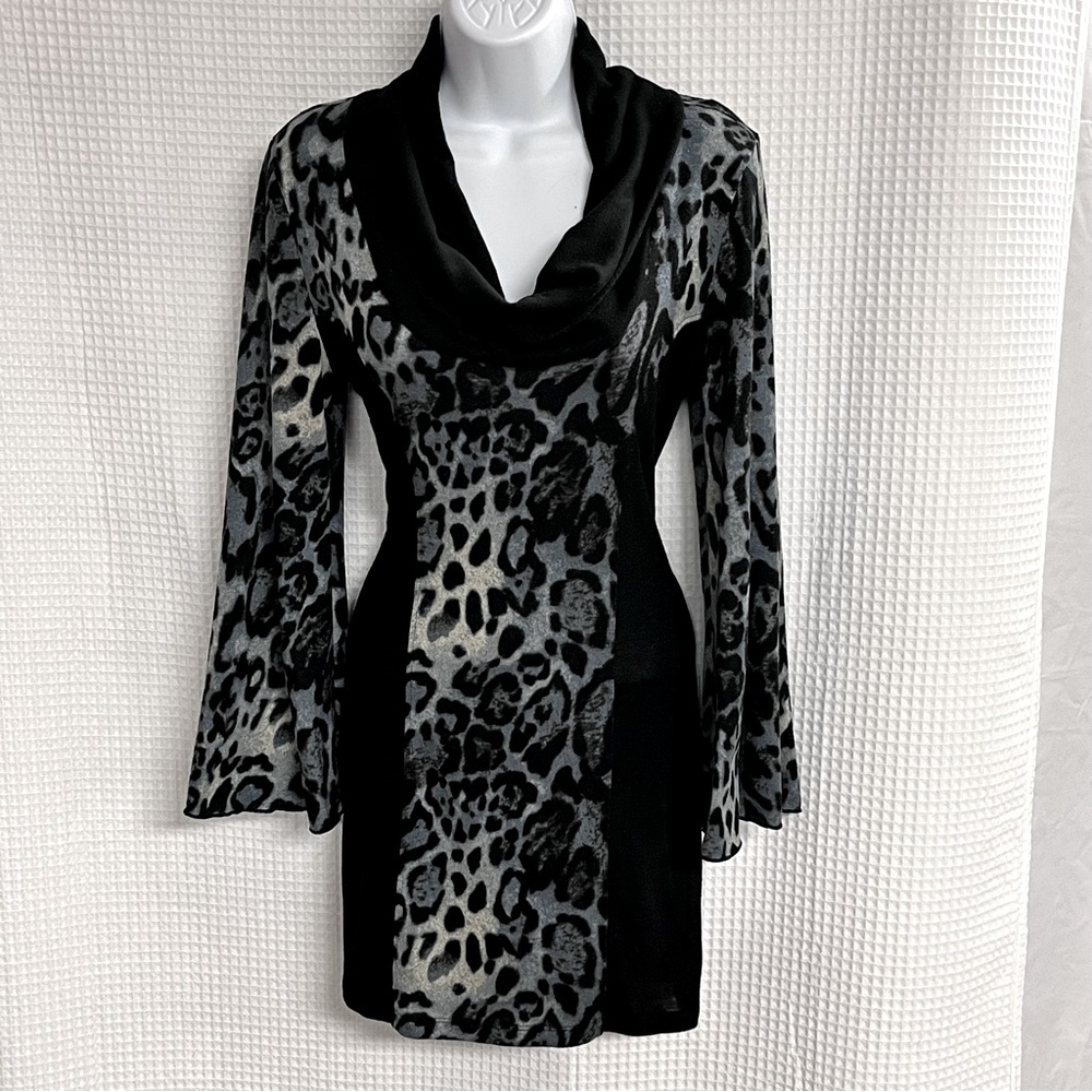 Di Nicci ladies leopard print knee length dress size large